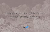 "Strategies from the UX Trenches: Scenarios, Storyboarding & UI Sketching"