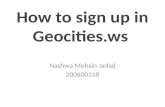 How to sign up in Geocities.ws