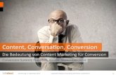 Content, Conversation, Conversion - was Content mit Conversion zu tun hat