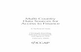 Multi Country Data Sources for Access toFinance