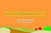 Performance Management Training for Supervisors