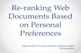 Re-ranking Web Documents Using Personal Preferences