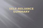 Self reliance summary