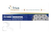 Trius Therapeutics Bio CEO & Investor Conference