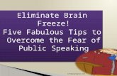 Overcome fear of public speaking