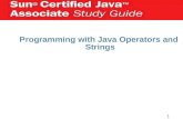 Chapter 3 : Programming with Java Operators and  Strings