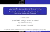 Journalistic Corpus Similarity over Time
