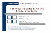 Ten Ways to Bring IT to the Leadership Table