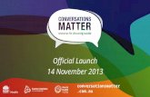 Conversations Matter - launch of resources for discussing suicide