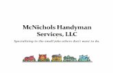 MNC 10 Minute Speaker - Mike McNichols with McNichols Handyman Services on 11 23-11
