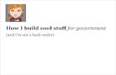 How I Build Cool Stuff for government