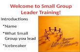 Small Group Leadership presentation