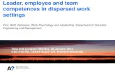 Leader, employee and team competences in dispersed work settings 280113