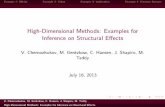 High-Dimensional Methods: Examples for Inference on Structural Effects