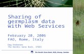 Web services for sharing germplasm data sets, at FAO in Rome (2006)