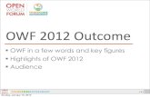 OWF 2012 Outcome