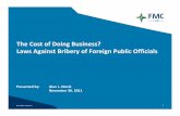 The Cost of Doing Business? Laws Against Bribery of Foreign Public Officials