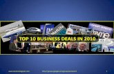 Top 10 business deals of 2010