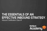 Essentials of Inbound Marketing 2014 - Class #1 HubSpot Inbound Academy Certification