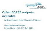 SCAPE Information Day at BL - Some of the SCAPE Outputs Available