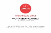 Crowdfuture Workshop: - Crowdfunding per il gaming. Analisi Progetti Falliti/Di successo- C. Continisio - A. Ricco