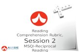 Reciprocal Reading Comprehension Rubric MSQI ELA Department Presentation II