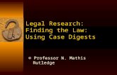 Finding the Law: Case digests