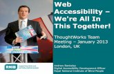 Web Accessibility - We're All In This Together!