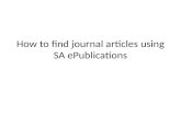 How to find journal articles using sa e publications_1010S