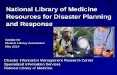 National Library of Medicine Resources for Disaster Planning ...