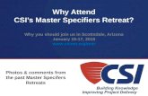 Why You Should Attend CSI's Master Specifiers Retreat!