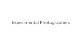 Experimental photographers research