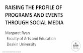 Raising the profile of programs and events through social media
