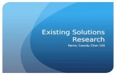 Analysing Existing Solutions