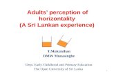 Adults' perception of Horizontality: A Sri lankan Experience