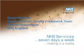 NHS Services - seven days a week - making it a reality