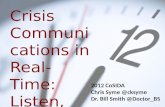 Crisis Communications in Real-Time