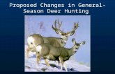 Proposed Changes in General-Season Deer Hunting  — Dec. 2, 2010 Meeting