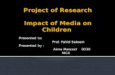 Project of Business Research Imapct of media on children