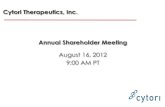 2012 Annual Shareholder Meeting Presentation