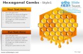 Hexagonal combs style design 1 powerpoint presentation slides.