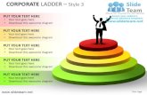 Corporate ladder design 3 powerpoint presentation slides.