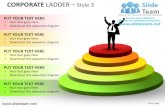 Corporate ladder style design 3 powerpoint ppt slides.