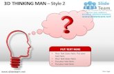 3d thinking man style design 2 powerpoint ppt slides.