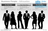 Business people silhouettes powerpoint presentation slides.