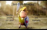 Leo Club Meeting PPT - January 14th, 2014