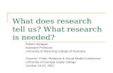 Dr. Robert Sprague - Research