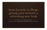 From Joomla to Blogs: Giving your website a refreshing new look