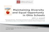 Maintaining Diversity and Equal Opportunity in Ohio Schools