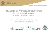 Thoughts on promoting inclusiveness in dairy development